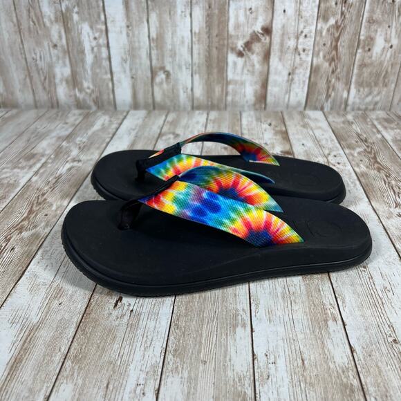 Chaco‎ rainbow flip flops Womens 7 - Picture 2 of 7